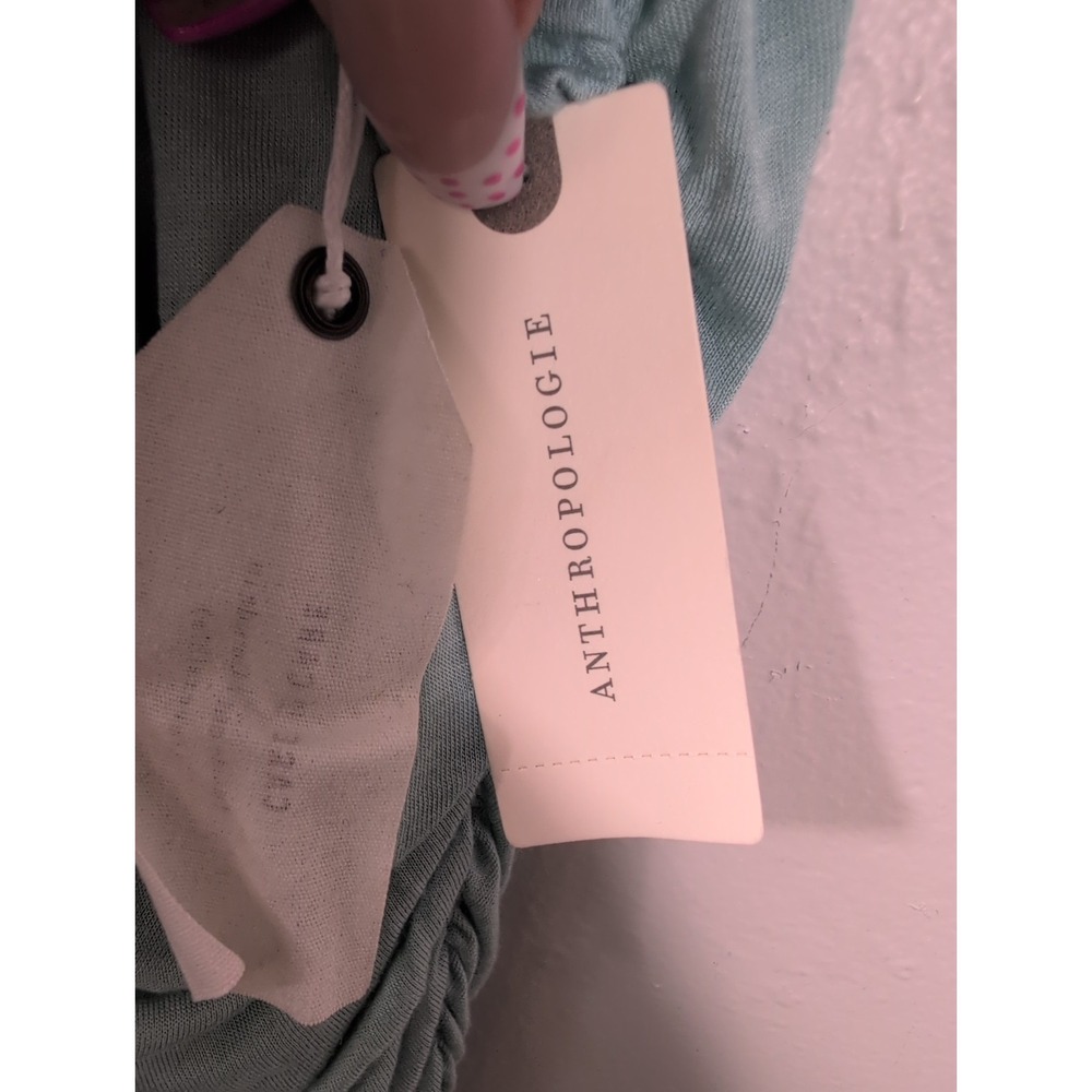 Pilcro Anthropologie Top Large Green Yellow Tank Ruched Reversible Halter New - Picture 7 of 9